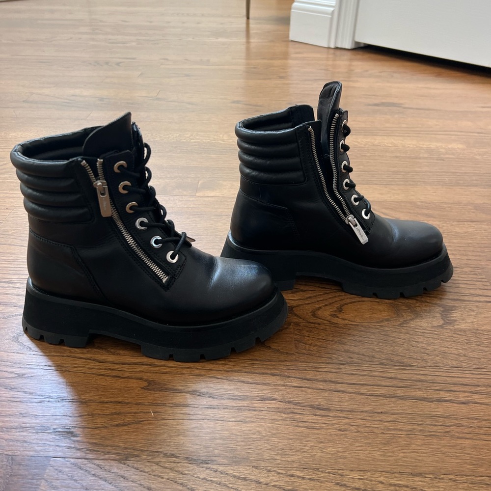 Philip Lim: Kate Lug Sole Double Zip Boot